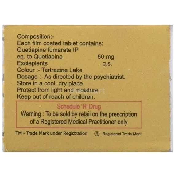 quetigress 50mg tablet 10's